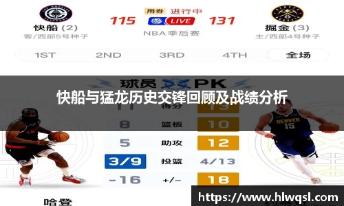 快船与猛龙历史交锋回顾及战绩分析
